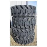 (4) 12-16.5 Skid Steer Tires
