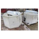 (2) Concrete Calf Waterers