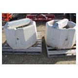 (2) Concrete Calf Waterers