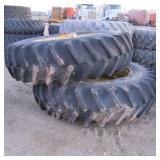 (2) 16.9-38 Tractor Tires and Wheels
