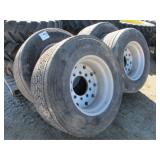 (4) 445/50R22.5 Super Singles