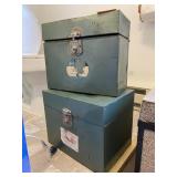 2 Metal File Boxes