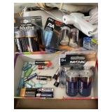 4 Flats - batteries, heating pad, pill cases, more