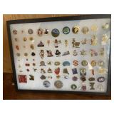 Masonic Pins in Display Case