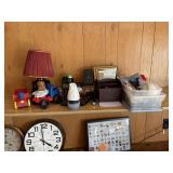 Lamp, Softball & Misc Items - Contents of Shelf