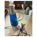 1 Yellow & 1 Blue Lava Lamps