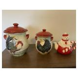 2 Flats of Cookie Jars, Snowen & Teapot