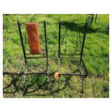 2 Chairs & Metal Shelf