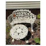 Wrought Iron Chair & Side Table