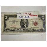 1953 Red Seal $2.00 Bill