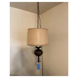 Hanging Wooden Lamp w/shade