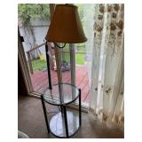 Glass table w/lamp