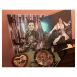 Elvis Presley posters, clock, belt buckle, more