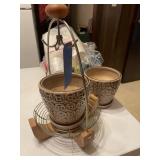 Fruit Hanger, planters, paper plates & cups