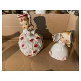 2 Vintage Bell Figurines