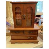 Jewelry Box & flat of jewelry