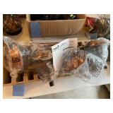 4 Copper colored solar lights