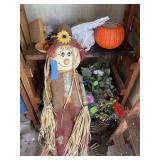 2 Shelves of Fall decor