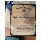Marine Corps discharge papers & more