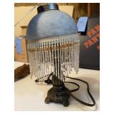 Small blue beaded lamp