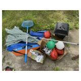 Camping lights, bug zapper, umbrella & more