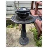 Solar bird bath & flower pot