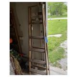 6 Foot wooden ladder