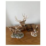 3 Homco deer figures