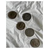 3 Kennedy halves, 2 Costa Rica coins