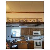 3 pieces - LiveWell sign, blessed sign& white vase