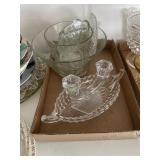 4 groups of glassware
