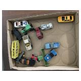 Flat of vintage toys