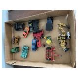 Flat of vintage toys