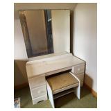 White painted dresser w/bench
