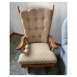 Beige cushioned platform rocker