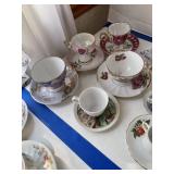 3 rows cups & saucers