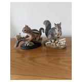 Homco squirrel & chipmunk figurines