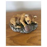 Homco lion cub, owl & grouse figurines