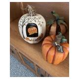 Group of 4 pumpkin decor