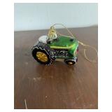 John Deere glass Christmas ornament