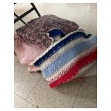 Stack of Afghans & blankets