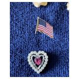 Row 8 - 9 brooches