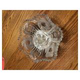 Clear pressed glass bowl set