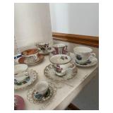 3 rows cups & saucers