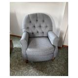 Blue tweed occasional chair
