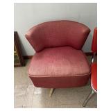 MCM swivel chair & red chair