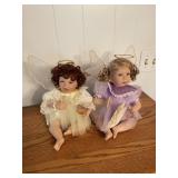 2 porcelain angel dolls