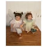 2 porcelain angel dolls