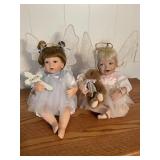 2 porcelain angel dolls