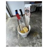 White bucket shop towels, limb saw & more